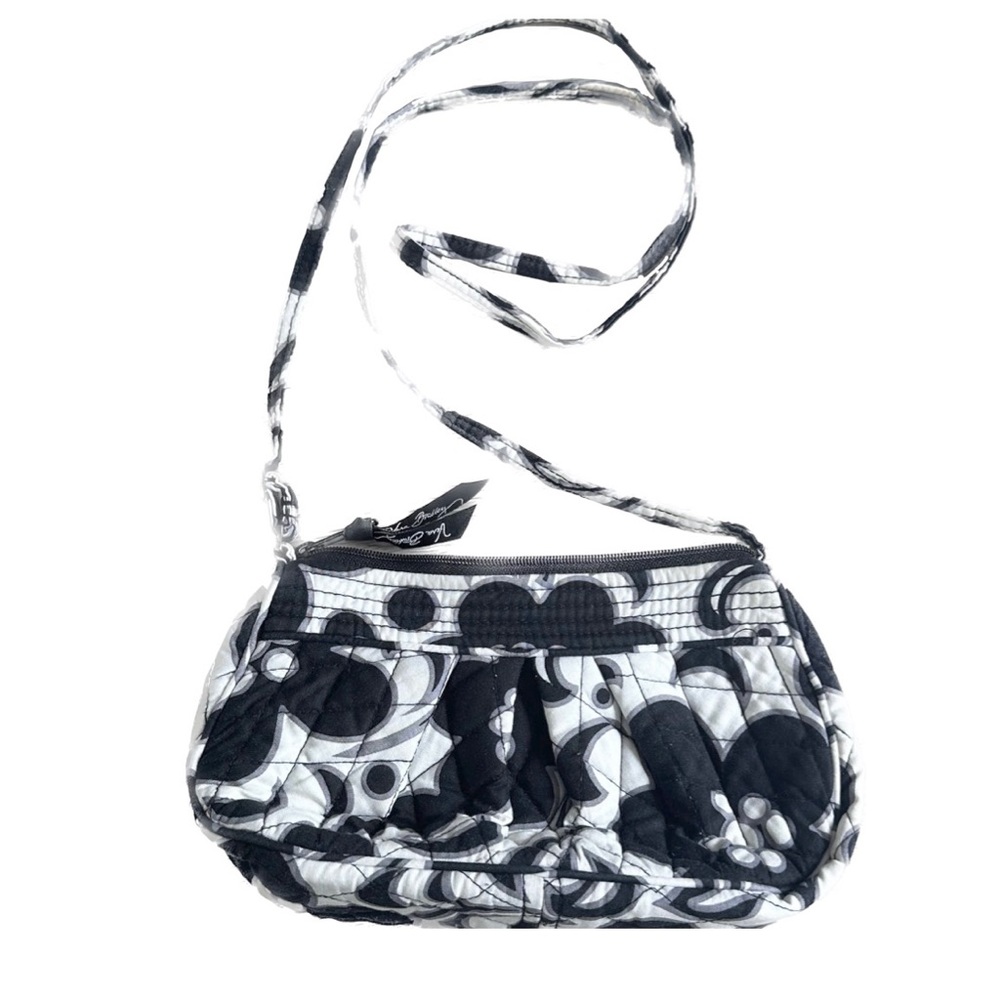 Vera Bradley Night & Day Black and White Frannie Small Crossbody Purse Bag
